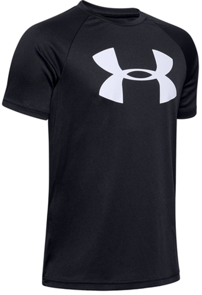Футболка для мальчика теннисная Under Armour Tech Big Logo SS - black