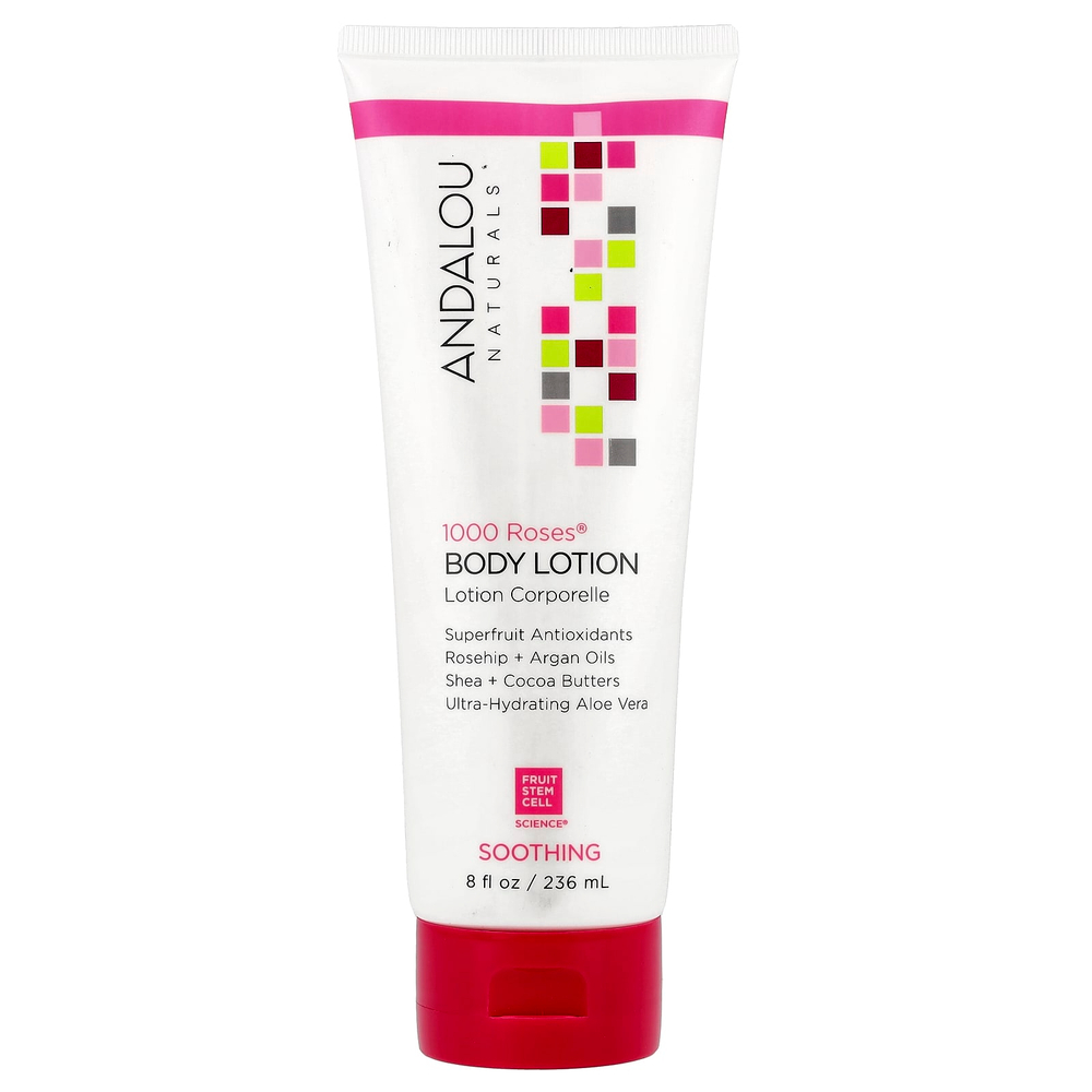 Andalou Naturals, 1000 Roses, успокаивающий лосьон для тела, роза, 236 мл (8 жидк. унций)