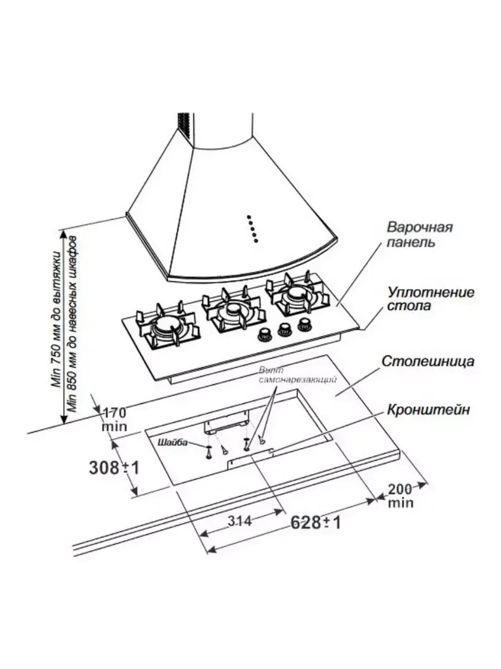 Варочная панель газовая GEFEST ПВГ 2150-01 К22
