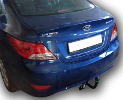 Фаркоп(прицепное) Лидер-Плюс для HYUNDAI SOLARIS / KIA RIO (седан, хетчбек) (2010-2017)(паспорт и сертификат в комплекте)(без электрики)H219-A