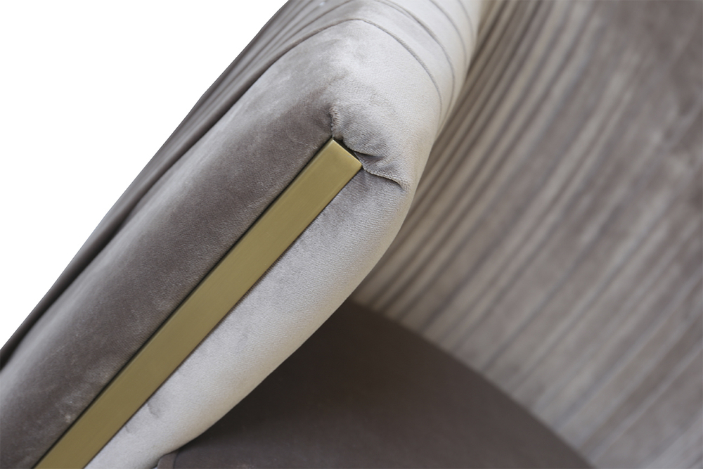 Кресло Garda Decor серо-коричневое 87YY-1890-1 BRN