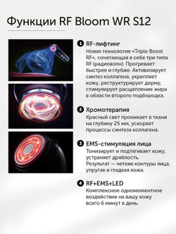 YA-MAN RF Bloom WR Star премиальный массажер для глубокого ухода за кожей лица и избавления от морщин.