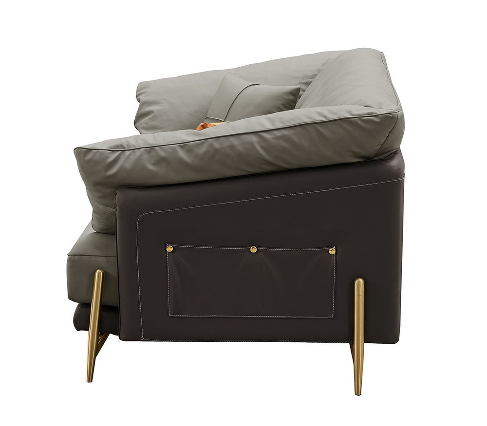 Диван ARTE NAPPA SF035 (2-х местный) серый/темно-серый #6623