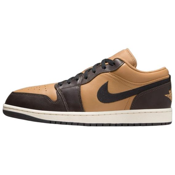 Jordan Air Jordan 1 Винтажные баскетбольные кроссовки Low Топ Коричневый Мужские
