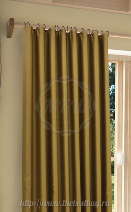 Шторы блэкаут для гостиной: Твила (арт. S015-1) - (200х280)х2 см. - темно-бежевый (A)