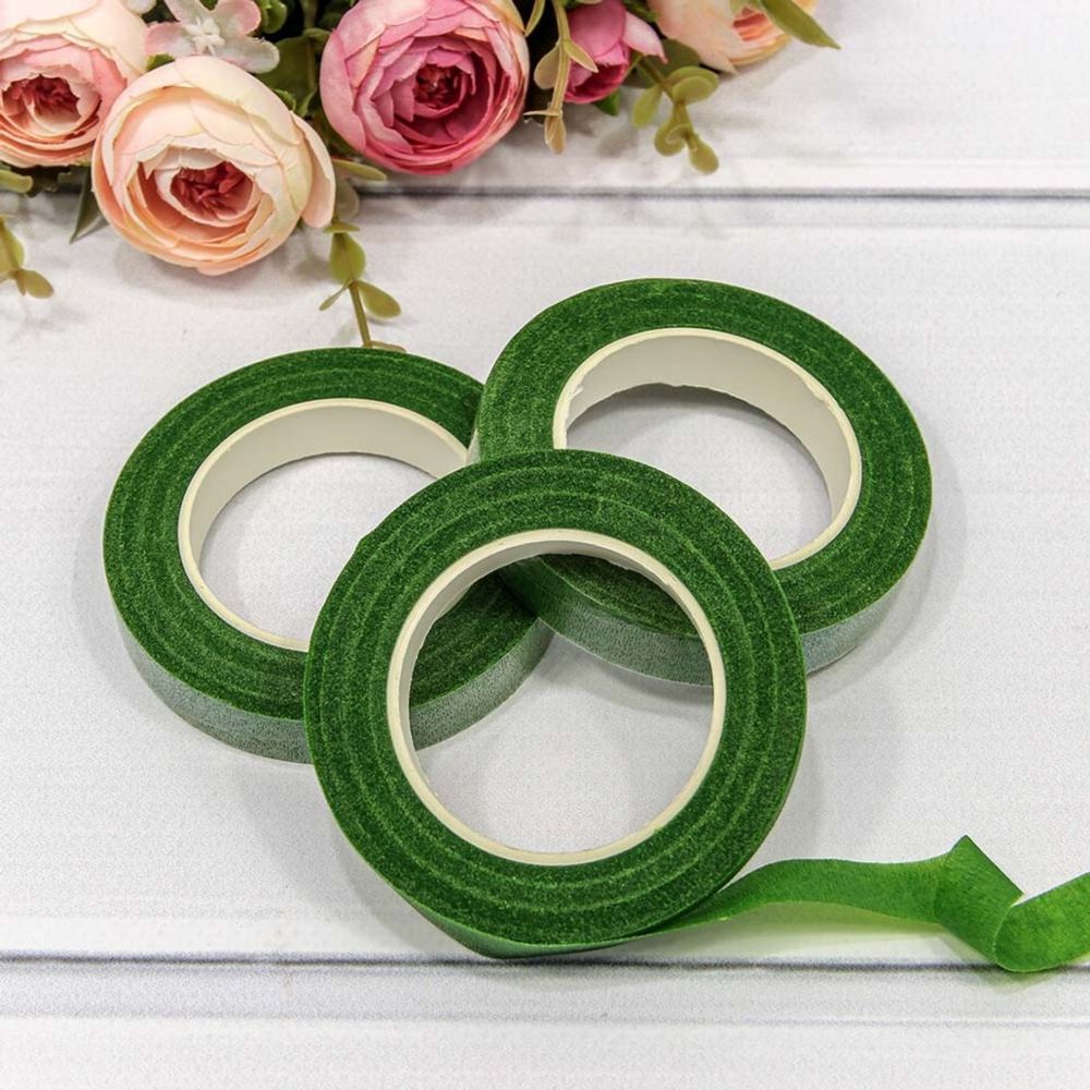 Флористическая тейп-лента (1,2 см*22,86 м) Зеленый, 1 шт.