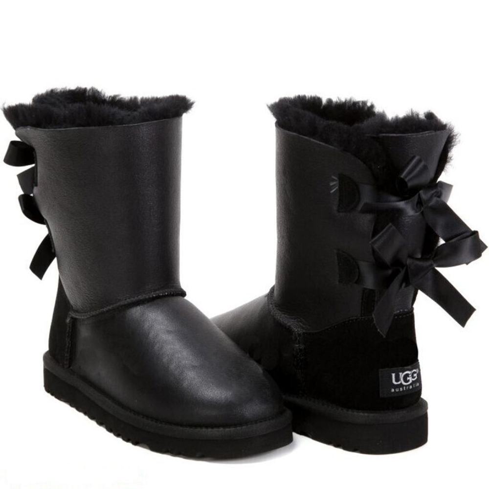 Угги Bailey Bow Metallic Black