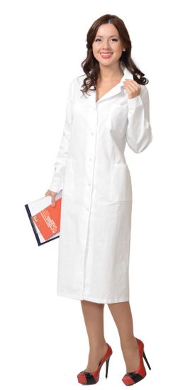 Халат женский х/б (бязь/белый)