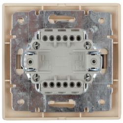 1-106-03 Intro Выключатель тройной, 10А-250В, IP20, СУ, Plano, алюминий | Intro Plano