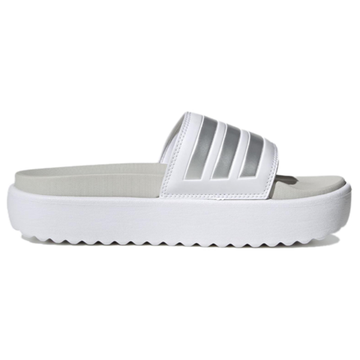 Adidas Adilette Platform Slide 'White Silver'