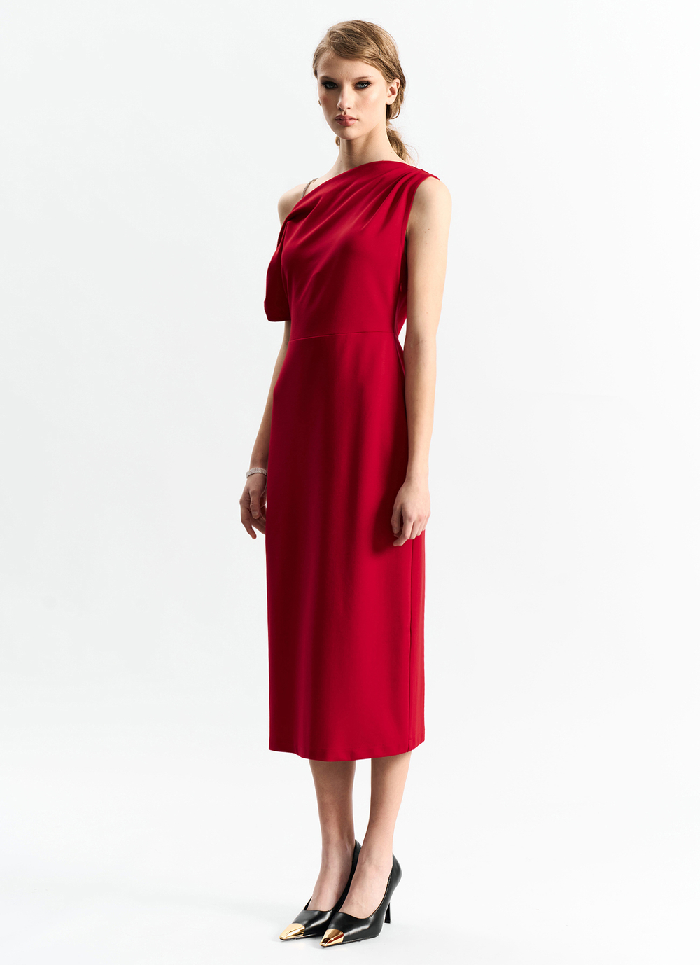 Платье трикотажное мини 1283 скарлетт