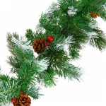 Гирлянда хвойная PVC+леска+шишки+ ягоды 2,7 м (220 веток)