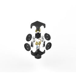 Разветвитель электрический ЭРА SP-4-B на 4 розетки без заземления 16А чёрный | Тройники