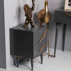 Тумба Арт Классика с 2-мя ящиками Серый Амбер