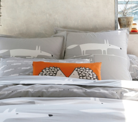 Постельное белье 1.5 спальное Blanc des Vosges Mr Fox Gris