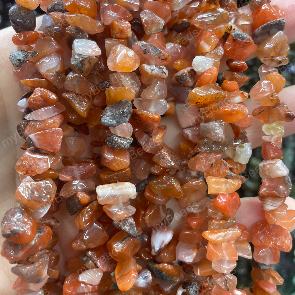Сердолик ок.5-8 мм, бусины - крошка (нить 40 см)