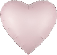 Сердце 30" Пыльная роза, Сатин Fl