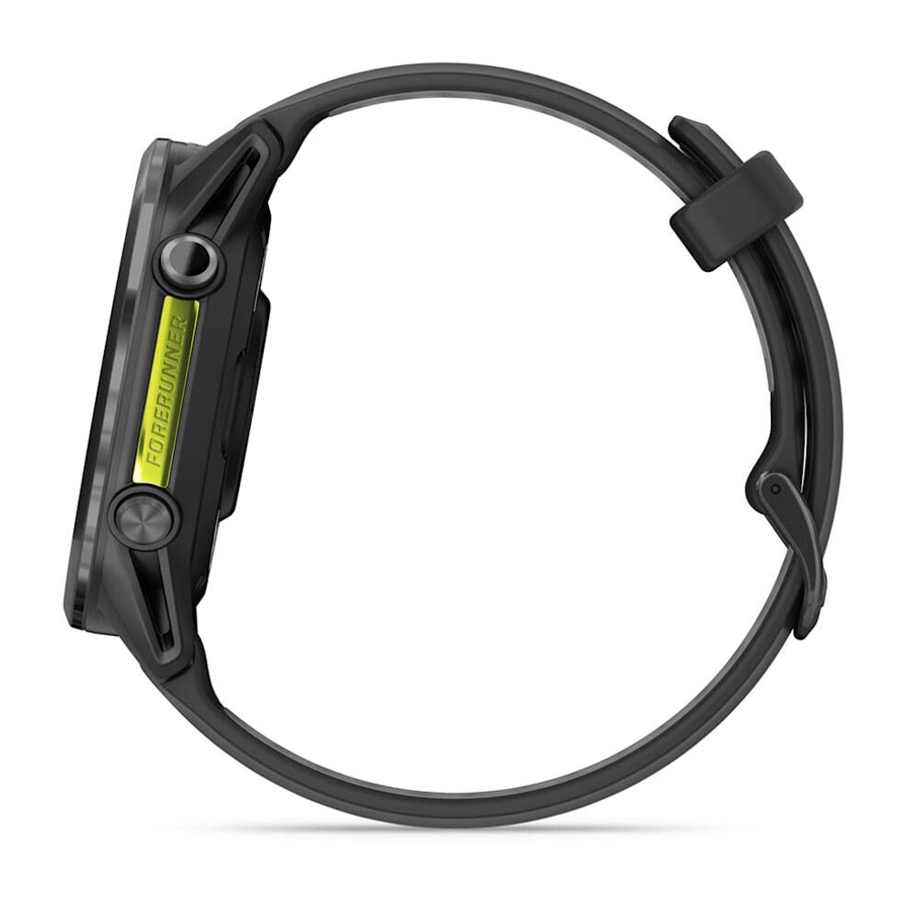 Forerunner 970 черные, темно-серый DLC титановый безель, с черно-серым ремешком