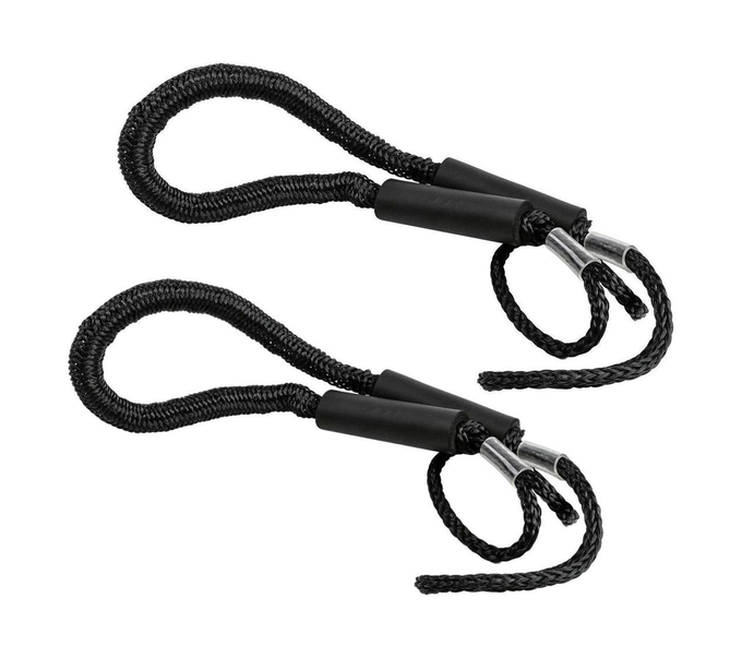 Концы швартовые амортизационные упак из 2 шт (9.5мм/1.2м), черная,  Marine Rocket