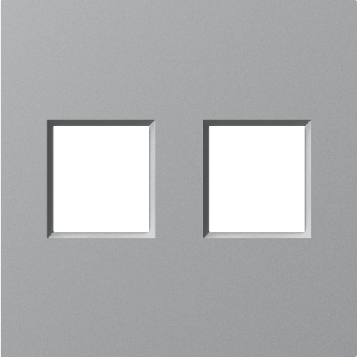 Накладка 2-я для розеток RJ45, TV, SAT, матовый серый, серия A07