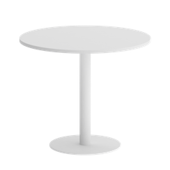 Home Office Стол круглый VR.SP-5-90.1 Белый Бриллиант/Металл Белый 900*900*753