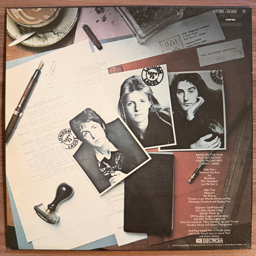 Виниловая пластинка Paul McCartney & Wings ‎– Band On The Run LP