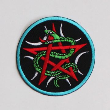 Нашивка Змея обвивает звезду (круглая)