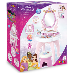 Детский туалетный столик 2в1 Smoby Disney Princess 320250 с 10 аксессуарами от 3 лет — фото 1