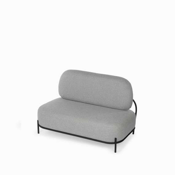 Двухместный диван Pawai 125 см, светло-серый