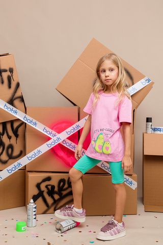 028_БК25 Велосипедки д/д, бирюзовый