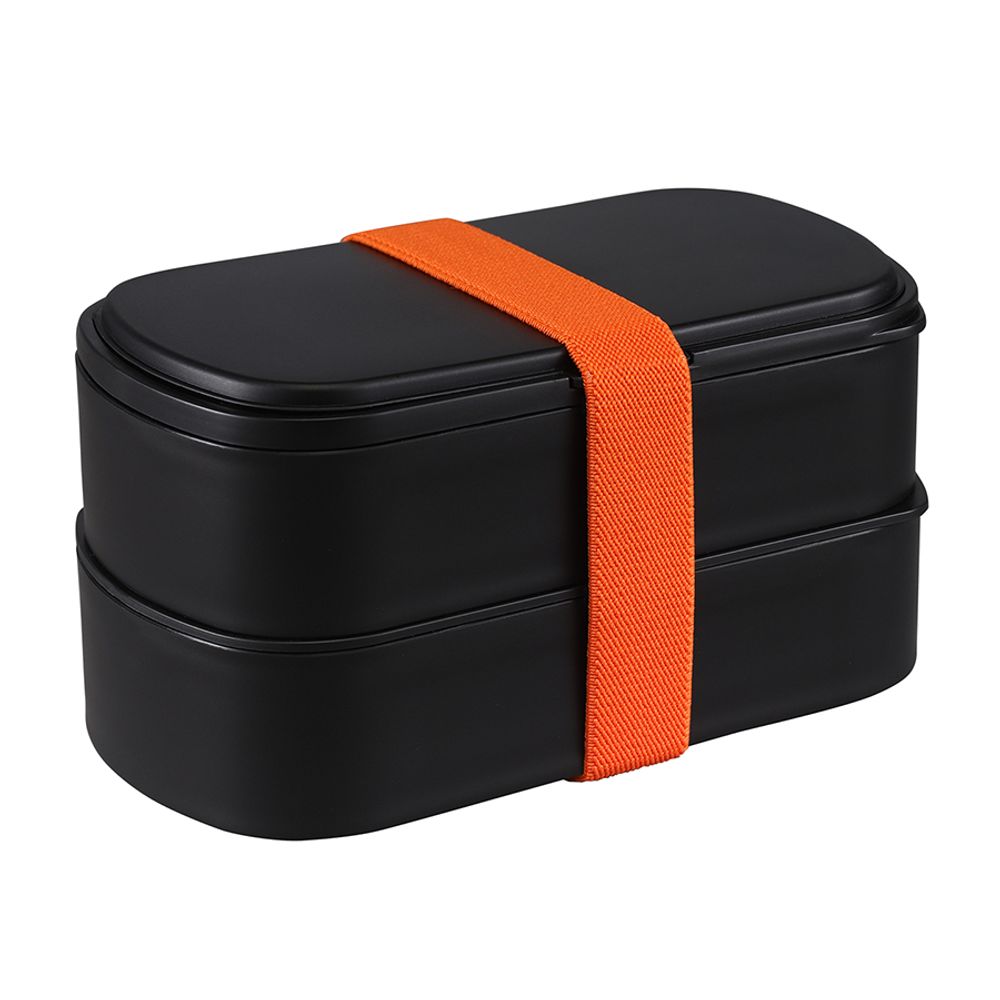 Ланч-бокс с приборами Food Time, 1 л, черный