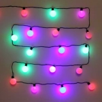 Гирлянда для дома 3м 20 ламп LED с насадками ШАР d-3,5 см, черн.провод, авторежим, IP-20, RG/RB