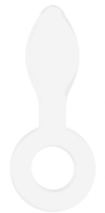 Белая анальная пробка Plugger - 11,9 см. (Цвет: белый)