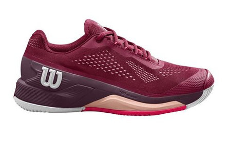 Женские Кроссовки теннисные Wilson Rush Pro 4.0 W - beet red/white/tropical peach