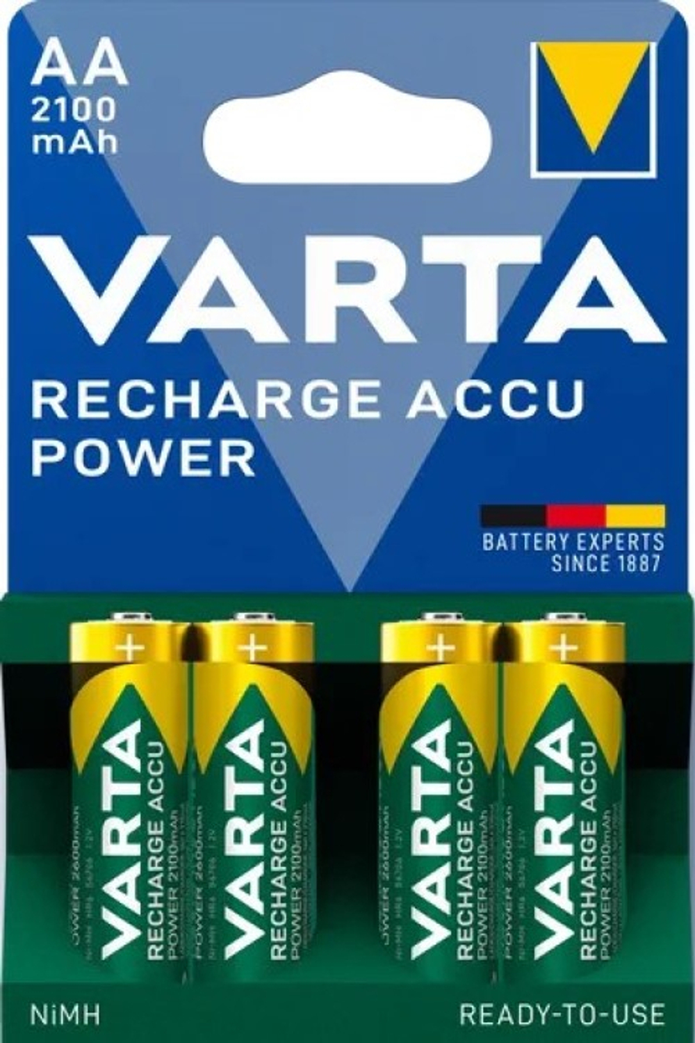 Батарейка -  Аккумулятор Varta AA/HR6 , 2100 mAh , ( 4 ) шт. в блистере, 56706101404