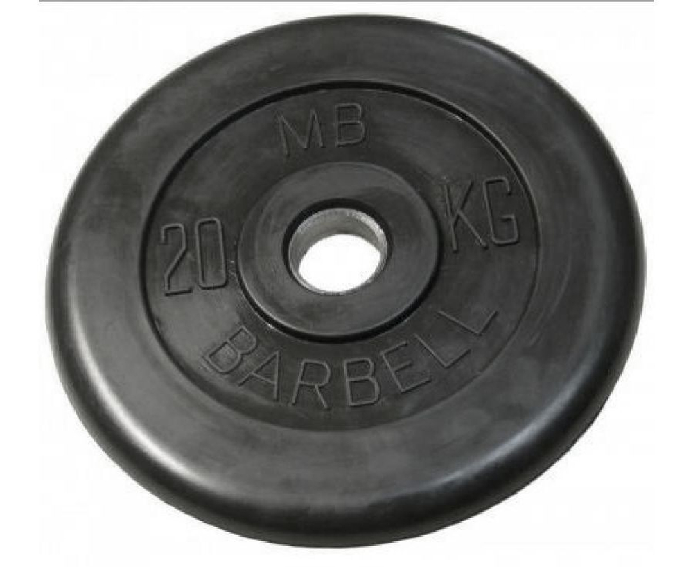 Диск обрезиненный BARBELL MB (металлическая втулка) 20 кг / диаметр 31 мм