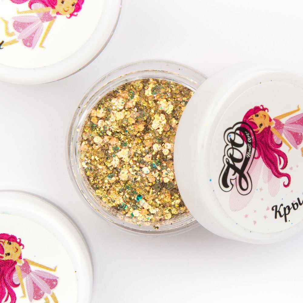 Zoo nail Микс шестигранников Крылья Феи 1397, 2гр