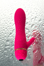 Вибратор с клиторальным стимулятором A-toys розовый 15 см