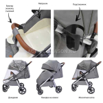 Прогулочная коляска Luxmom 730 ч/р