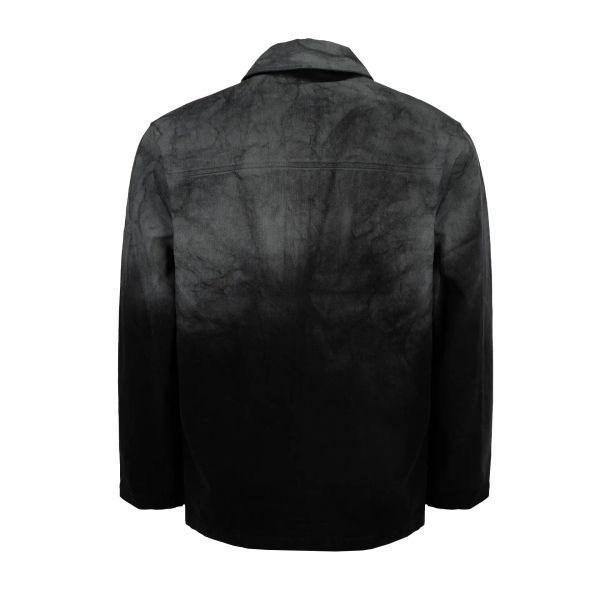 Куртка Fade Spray-Painted Assymetrical Denim серая - фото 12