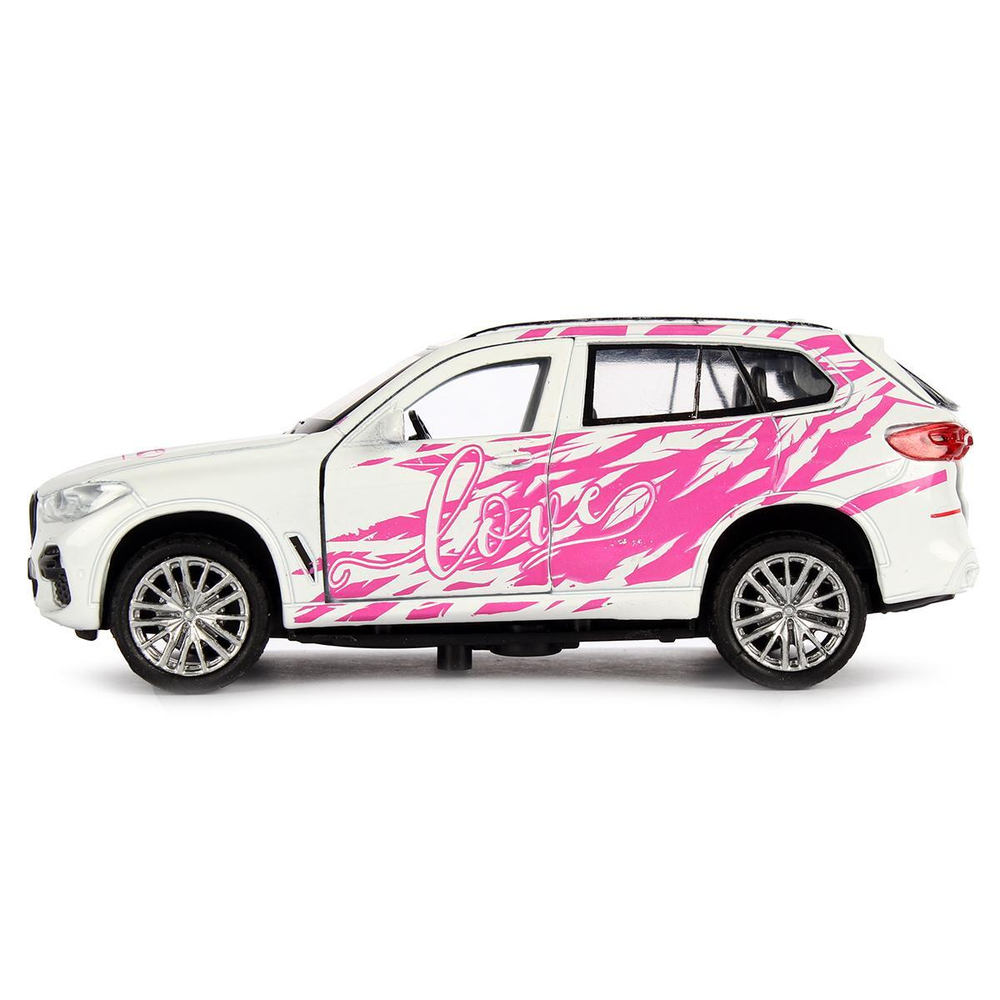Модель ин. мет. "BMW X5" для дев. 12см, двери, багаж, белый X5-12GRL-WH (Технопарк)