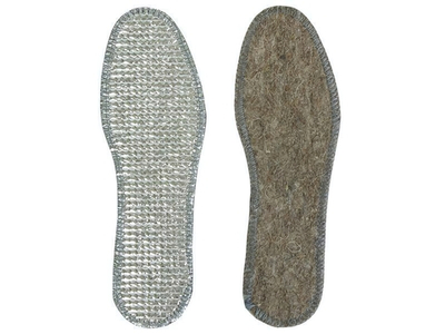 Стельки для обуви войлок иск. с фольгой №5 в ассортименте