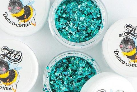 1344 Шестигранники микс "Диско соты" 2 г