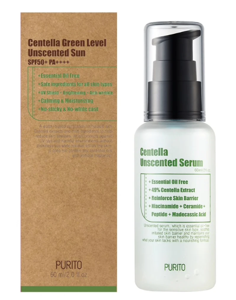 Сыворотка с центеллой для гиперчувствительной кожи Purito Centella Unscented Serum