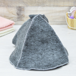 Шапка для бани серая тм "Бацькина баня"