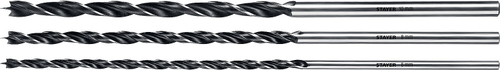 STAYER ″Maxdrill″ 3 шт., 6-8-10 х 300 мм, набор сверл спиральных по дереву