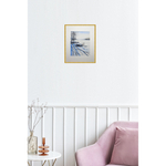 Картина авторская акварельная в паспарту 21х30 см на стену для интерьера "Пейзаж в стиле Андерса Андерссона"