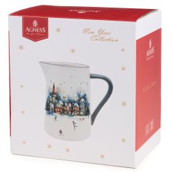КУВШИН AGNESS "С НОВЫМ ГОДОМ!" 18,5*12,5*17,5 СМ