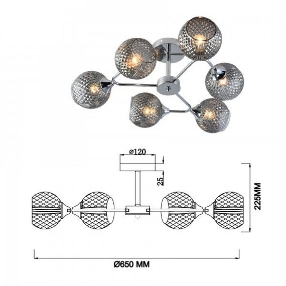 Потолочная люстра Rivoli Haley 3137-306 Б0055384