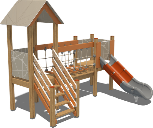 Детский городок Ростов (стойки дуб, паттерн Vector)